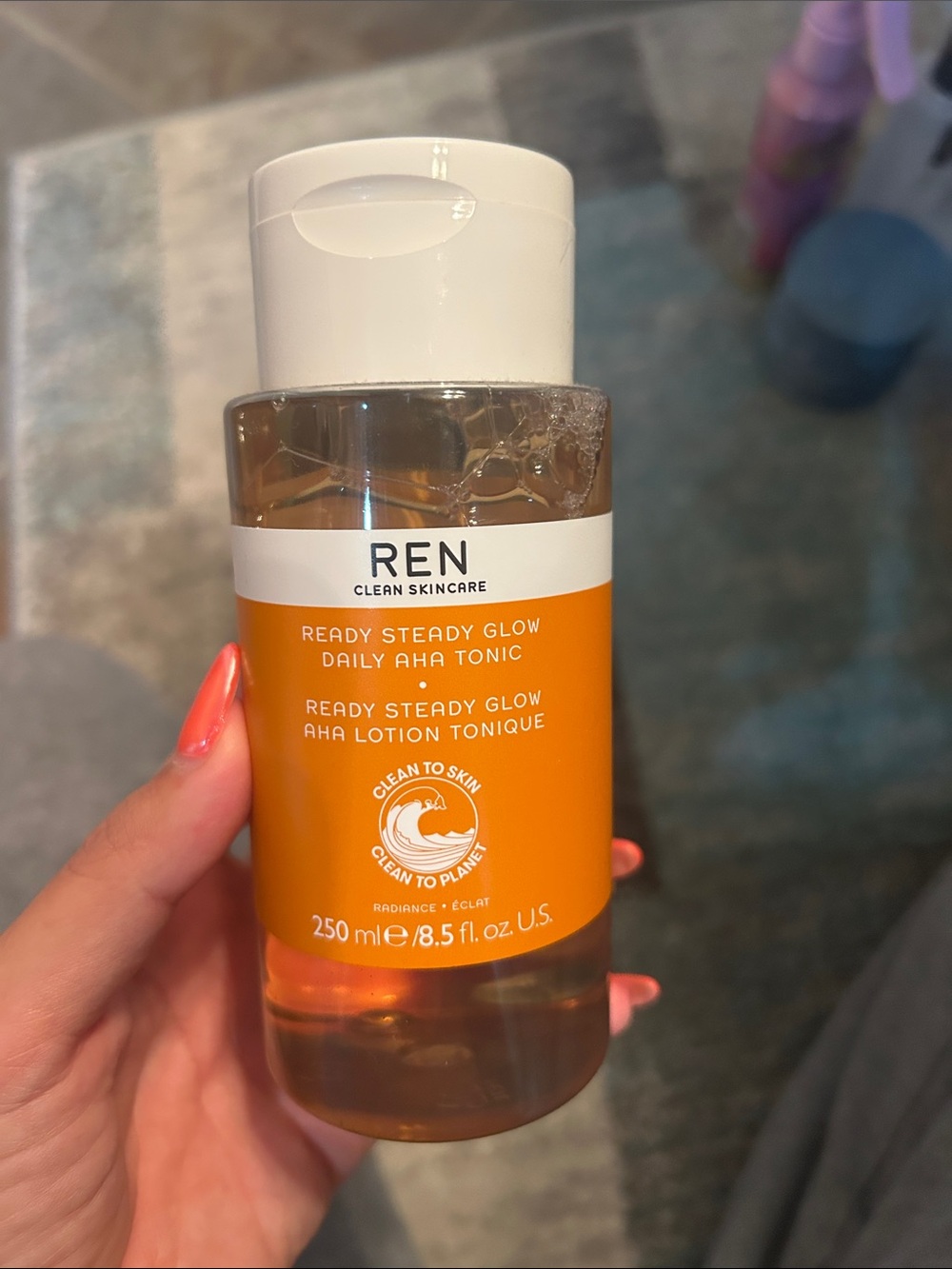 REN Ready Steady Glow Daily AHA Tonic — Orange